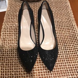 Cole Haan heels pumps evening glitter black 7.5